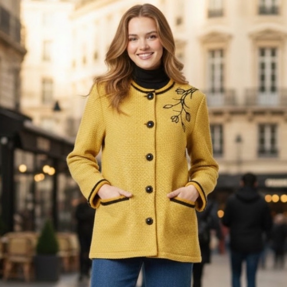 Yellow Jacket with Black Details